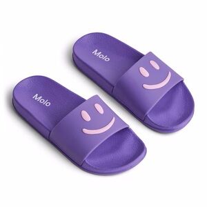 Molo Zhappy Purple Glo Slides with Pink Smiley Face
